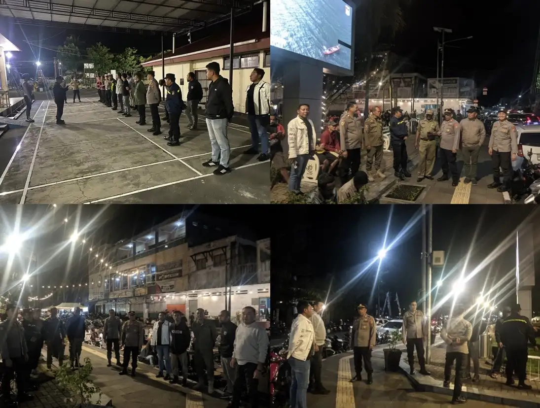 Peleton Siaga Polres Minahasa Gelar Patroli Malam, Situasi Tondano Aman Kondusif