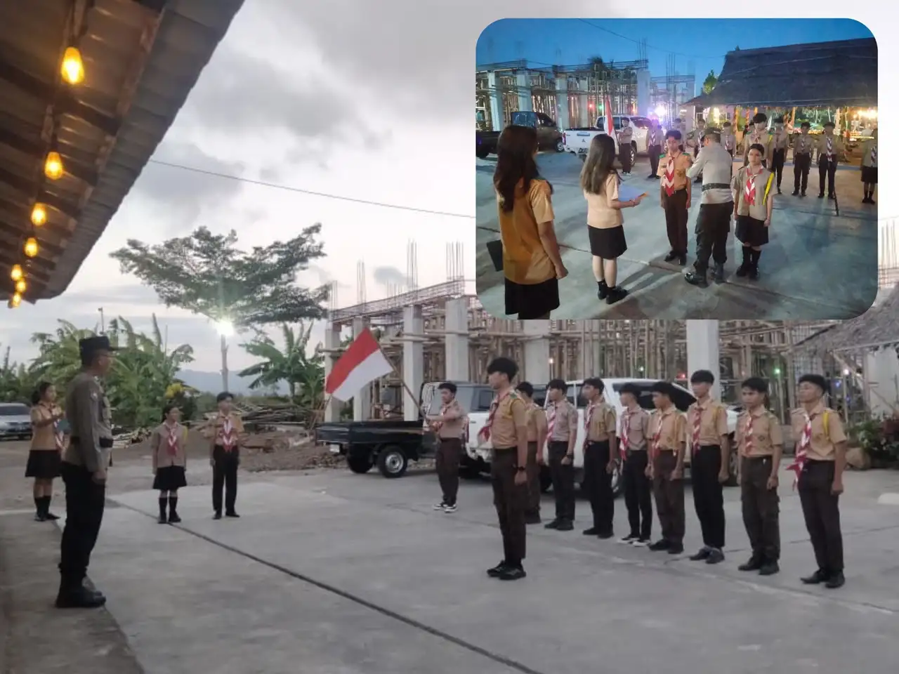 SATUAN BINMAS POLRES MINAHASA LANTIK 30 ANGGOTA SAKA BHAYANGKARA, SERAHKAN PIAGAM DAN PASANG BADGE