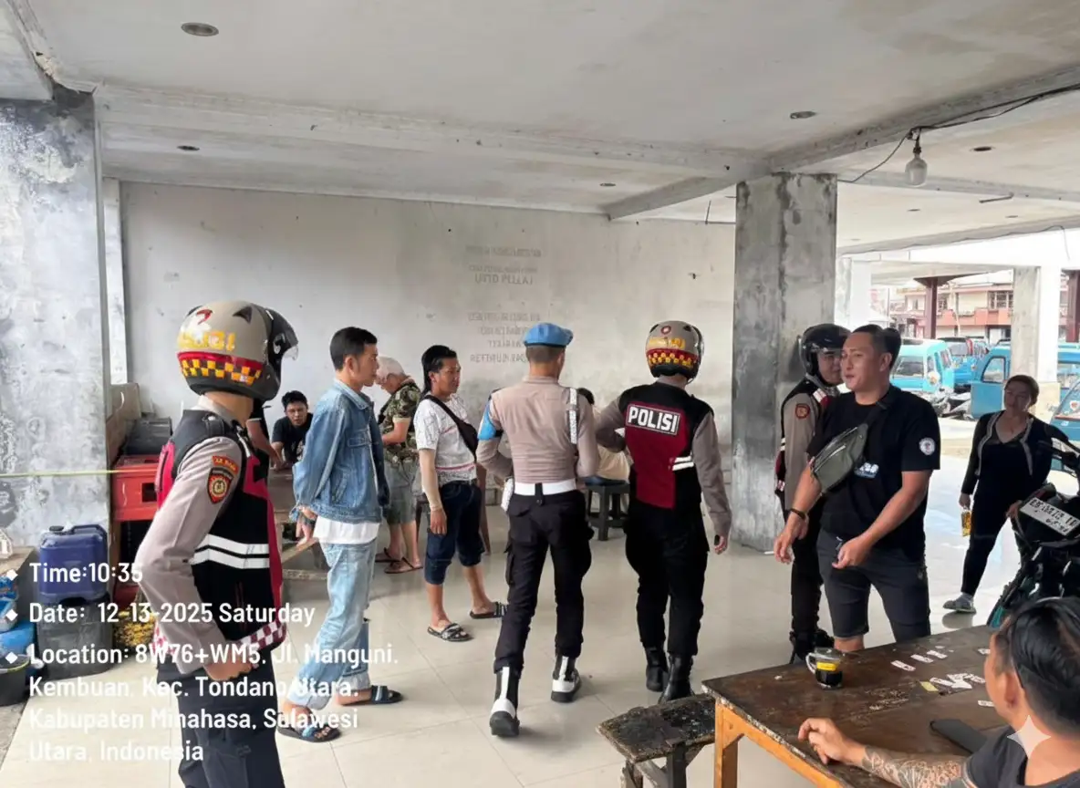 Sat Samapta Polres Minahasa Gelar Patroli Cipkon, Sambangi Rental Mobil hingga Terminal Tondano