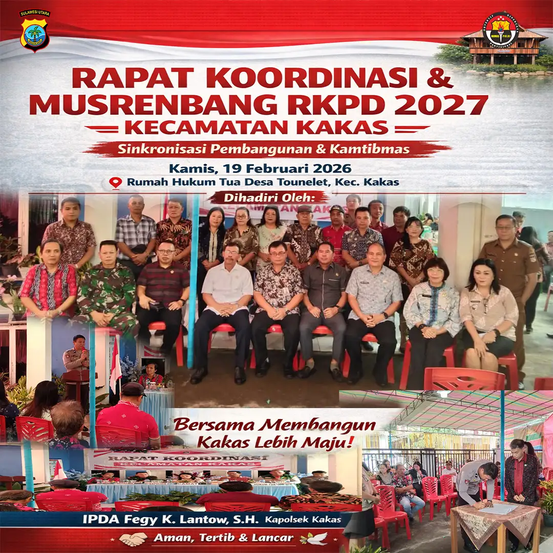 Rakor dan Musrenbang RKPD 2027 Kecamatan Kakas Digelar, Fokus Sinkronisasi Pembangunan dan Kamtibmas