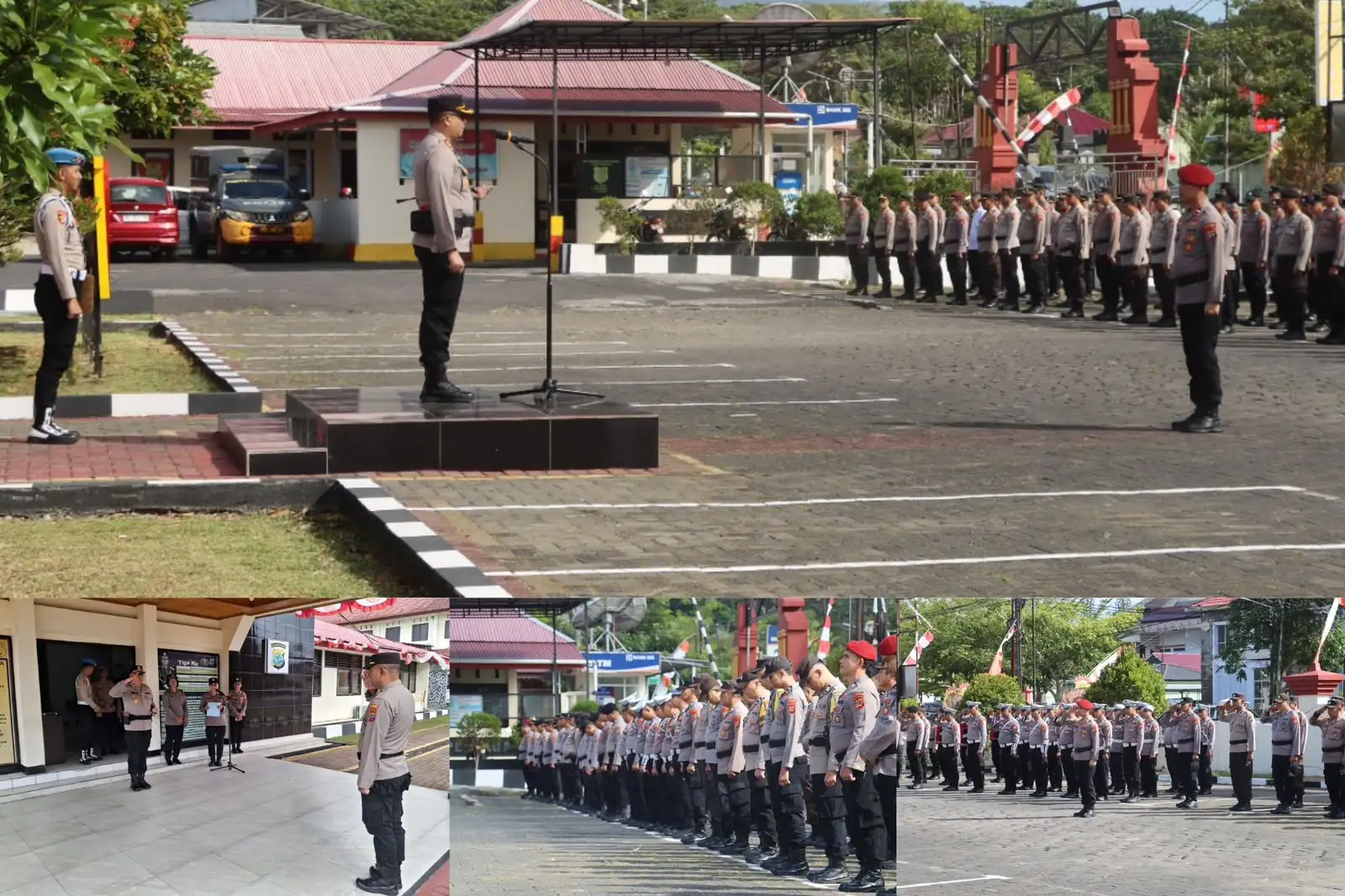 POLRES MINAHASA SIAPKAN PENGAMANAN MAKSIMAL, KAPOLRES PIMPIN APEL GELAR PASUKAN PENGUCAPAN SYUKUR 2026