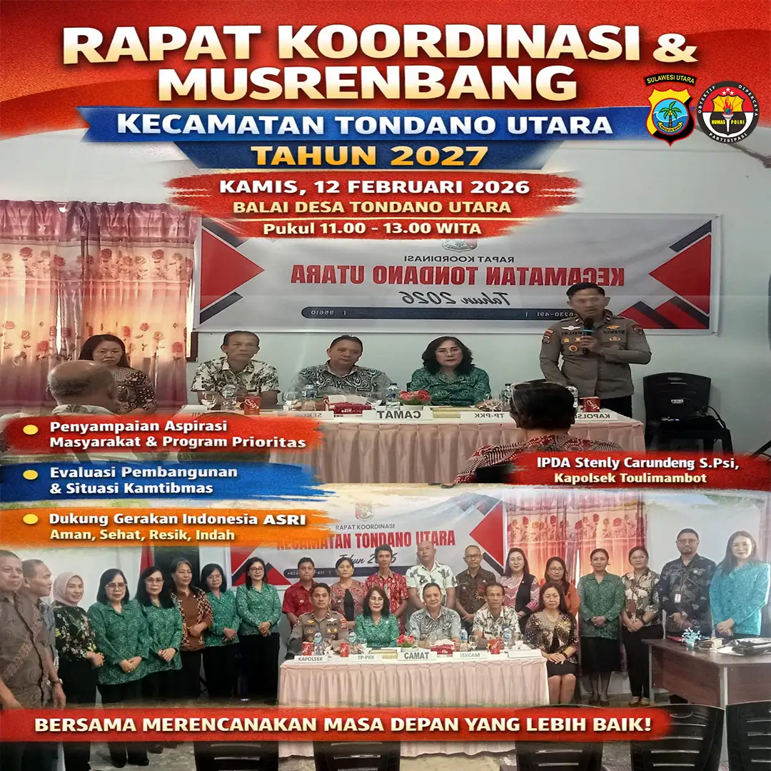 Musrenbang Tondano Utara: Menyemai Aspirasi, Merawat Keamanan, dan Menata Masa Depan