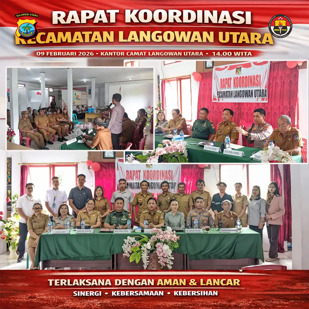 Sinergi Lintas Sektor di Langowan Utara: Fokus pada Kamtibmas, Gerakan Indonesia ASRI, dan Ketahanan Pangan