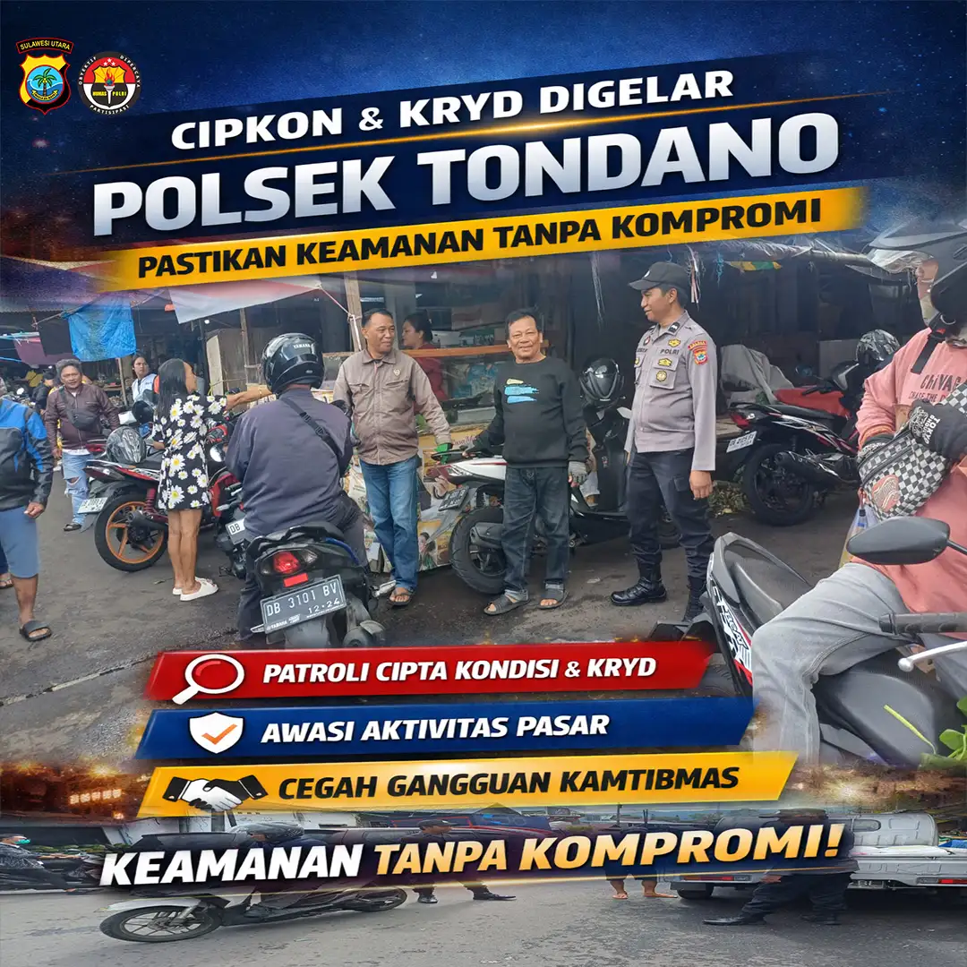 Cipkon dan KRYD Digelar, Polsek Tondano Pastikan Keamanan Tanpa Kompromi