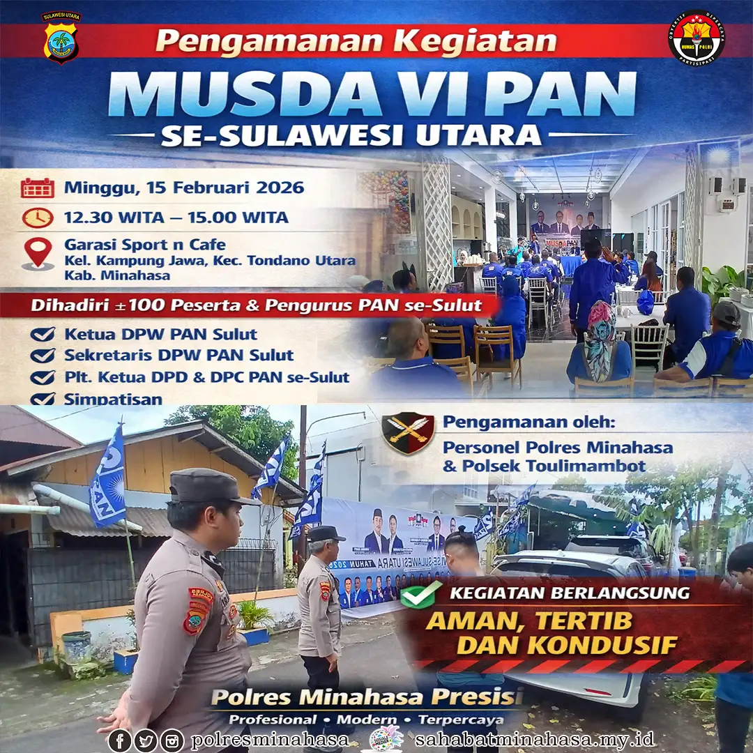 Musda PAN VI se-Sulut Digelar di Tondano Utara, Berlangsung Aman dan Kondusif