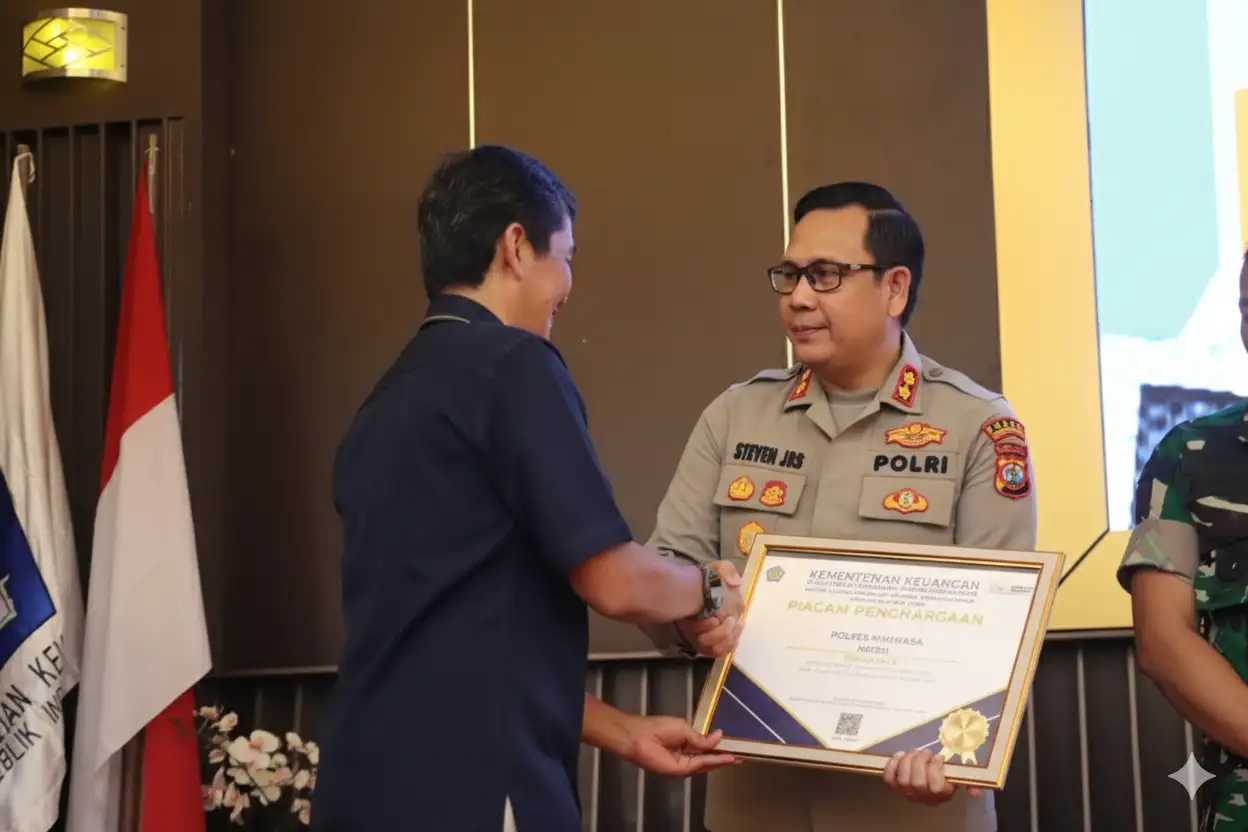 Kapolres Minahasa AKBP Steven J.R. Simbar S.I.K. Terima Penghargaan IKPA Terbaik dari Kementerian Keuangan